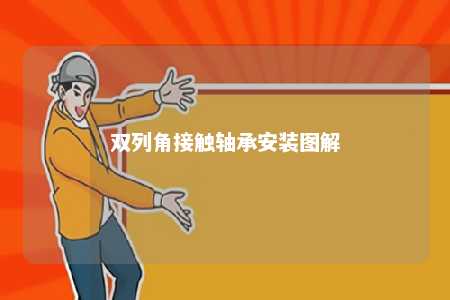 双列角接触轴承安装图解 